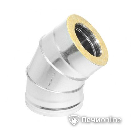 Колено 135° (45°) Теплов и Сухов Отвод Термо 45* ОТ-Р 430-0.5/оцинковка D120/180 в Зеленограде