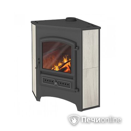 Печь-камин Этна (БКД) угловой беж. 9 кВт (150 кв.м) в Зеленограде