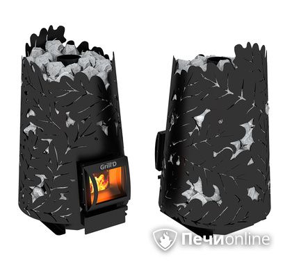 Дровяная печь-каменка GrillD Dubravo 180 short black в Зеленограде