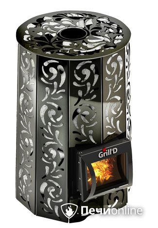 Дровяная печь-каменка GrillD Violet short Жадеит 80 в Зеленограде