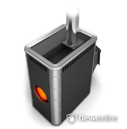Дровяная банная печь TMF Аврора Inox ДА Иллюминатор антрацит НВ  в Зеленограде