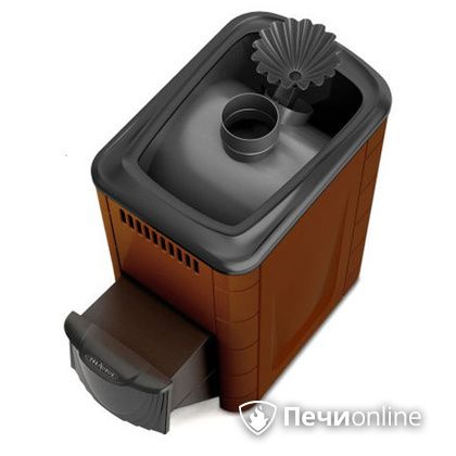 Дровяная банная печь TMF Ангара 2012 Carbon с закрытой каменкой дверь антрацит терракота в Зеленограде