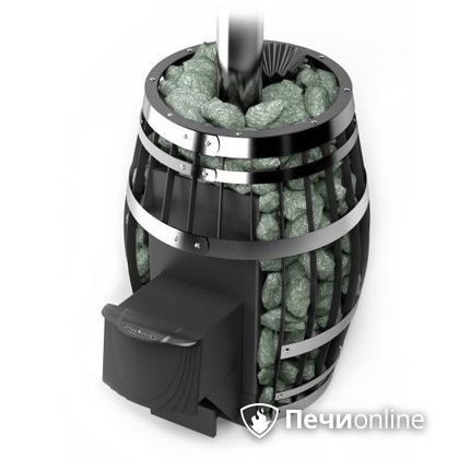 Дровяная банная печь TMF Саяны XXL 2015 Inox с закрытой каменкой и теплообменником дверь антрацит в Зеленограде