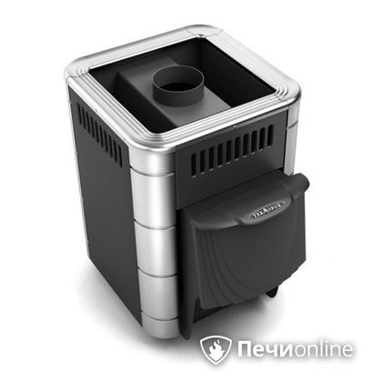 Дровяная банная печь TMF Оса Inox дверь антрацит короткий канал антрацит в Зеленограде