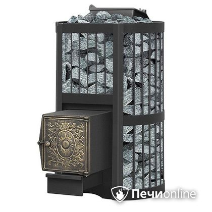 Дровяная банная печь Везувий Ураган Стандарт 22 (ДТ-4) с закрытой каменкой чугун в Зеленограде